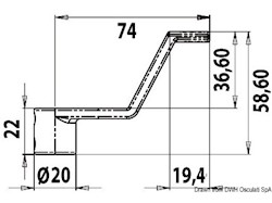 Leva ricambio alzap. mm 58,6